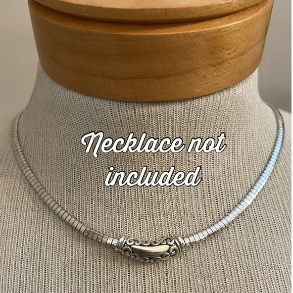 Sterling Silver Filigree- Scroll Slide - Bar Pendant